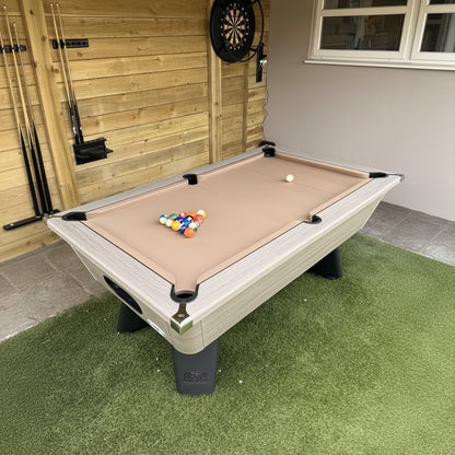 Cry Wolf Outdoor Slate Pool Table - Driftwood - 6ft & 7ft