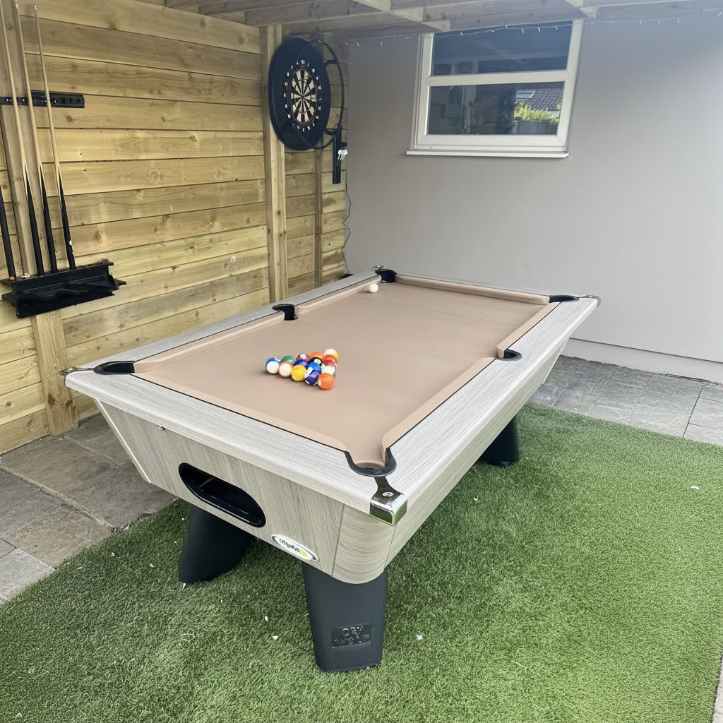 Cry Wolf Outdoor Slate Pool Table - Driftwood - 6ft & 7ft