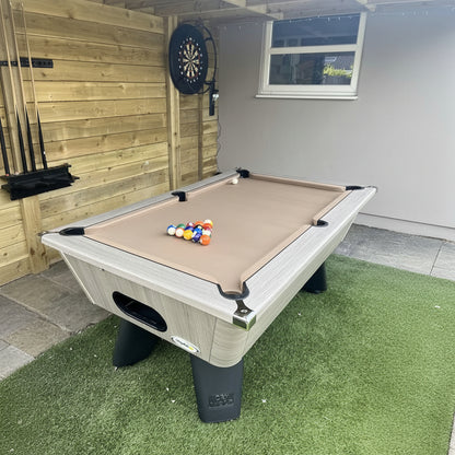 Cry Wolf Outdoor Slate Pool Table - Driftwood - 6ft & 7ft