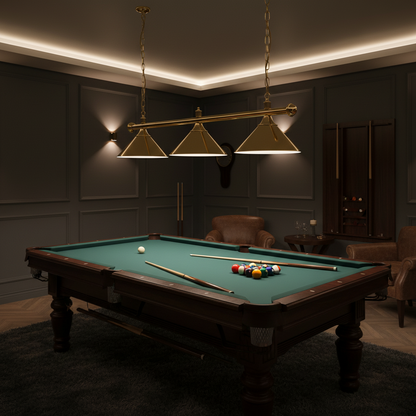 Brass Pool Table Light | 3-Light