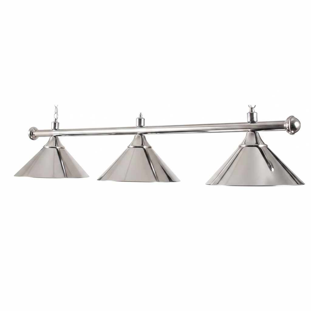 Chrome Pool Table Light | 3-Light