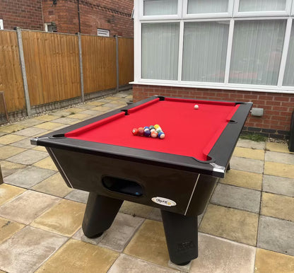 Cry Wolf Outdoor Slate Pool Table - Matte Black - 6ft & 7ft