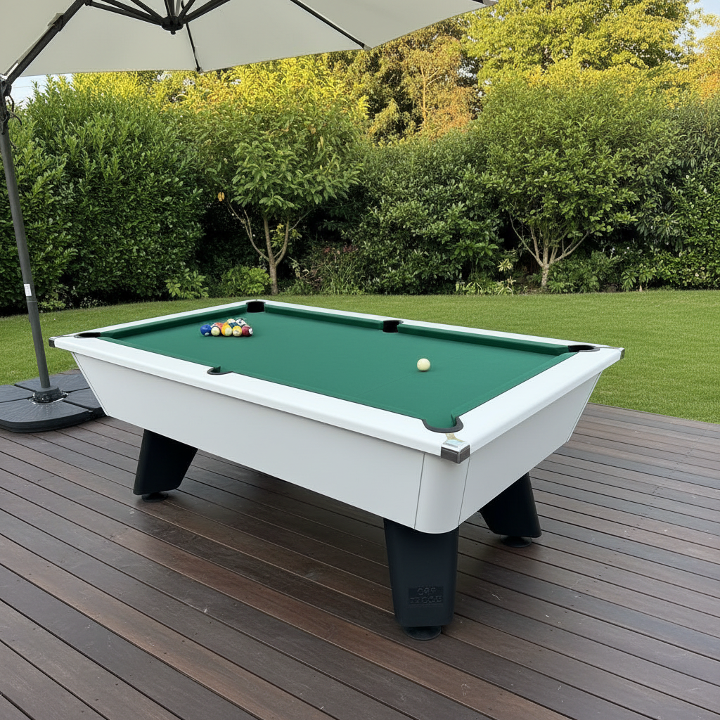 Cry Wolf Outdoor Slate Pool Table - White - 6ft & 7ft