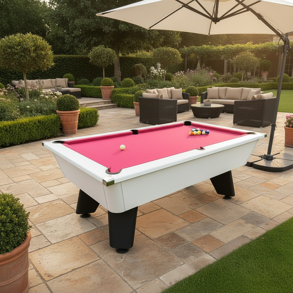 Cry Wolf Outdoor Slate Pool Table - White - 6ft & 7ft