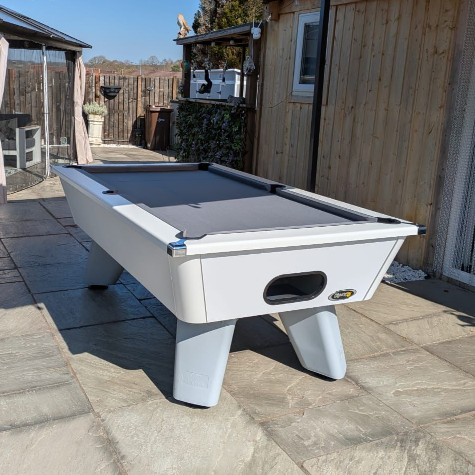 Cry Wolf Outdoor Slate Pool Table - Gloss White - 6ft & 7ft
