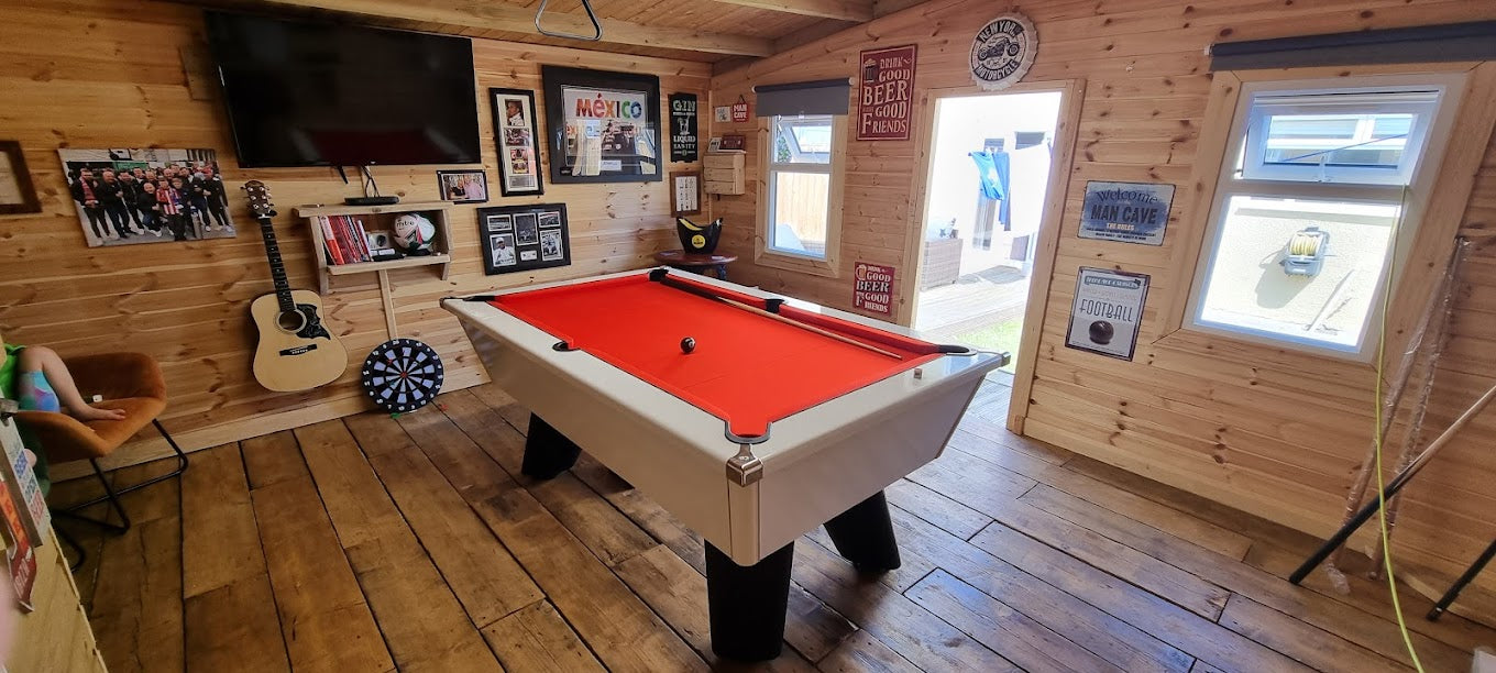 Cry Wolf Slate Pool Table - Gloss White - 6ft & 7ft