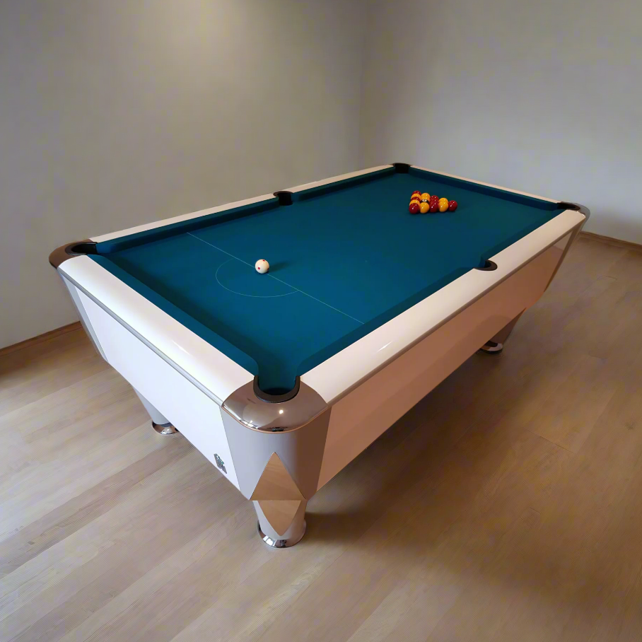 White SAM Atlantic Slate Pool Table