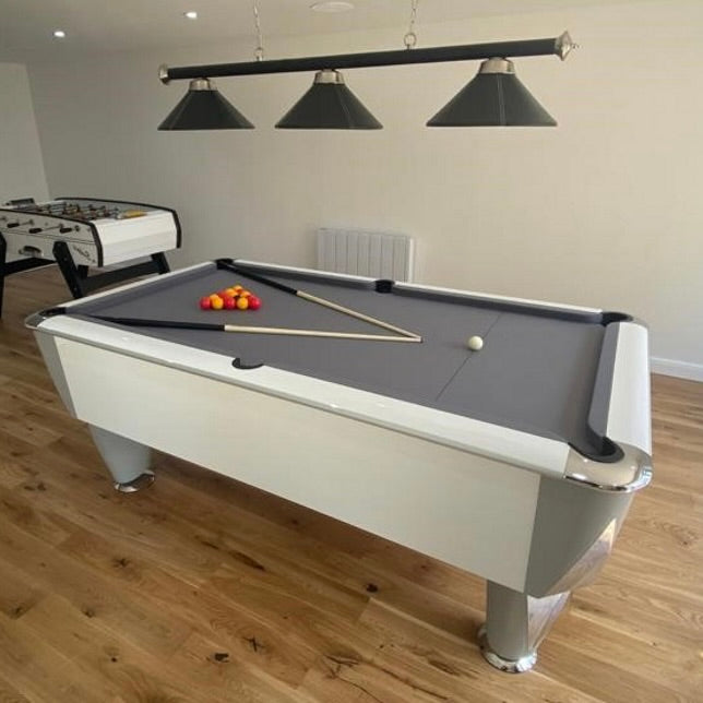 White SAM Atlantic Slate Pool Table