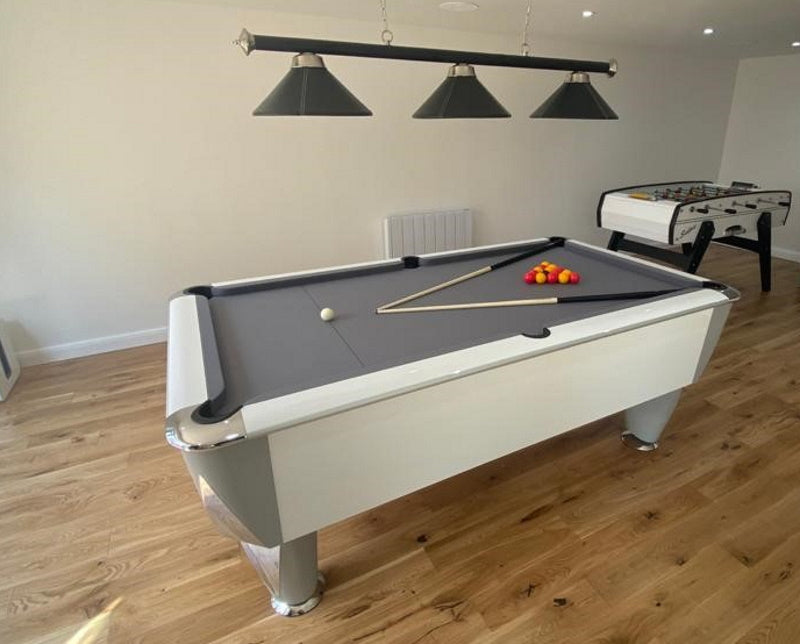 White SAM Atlantic Slate Pool Table