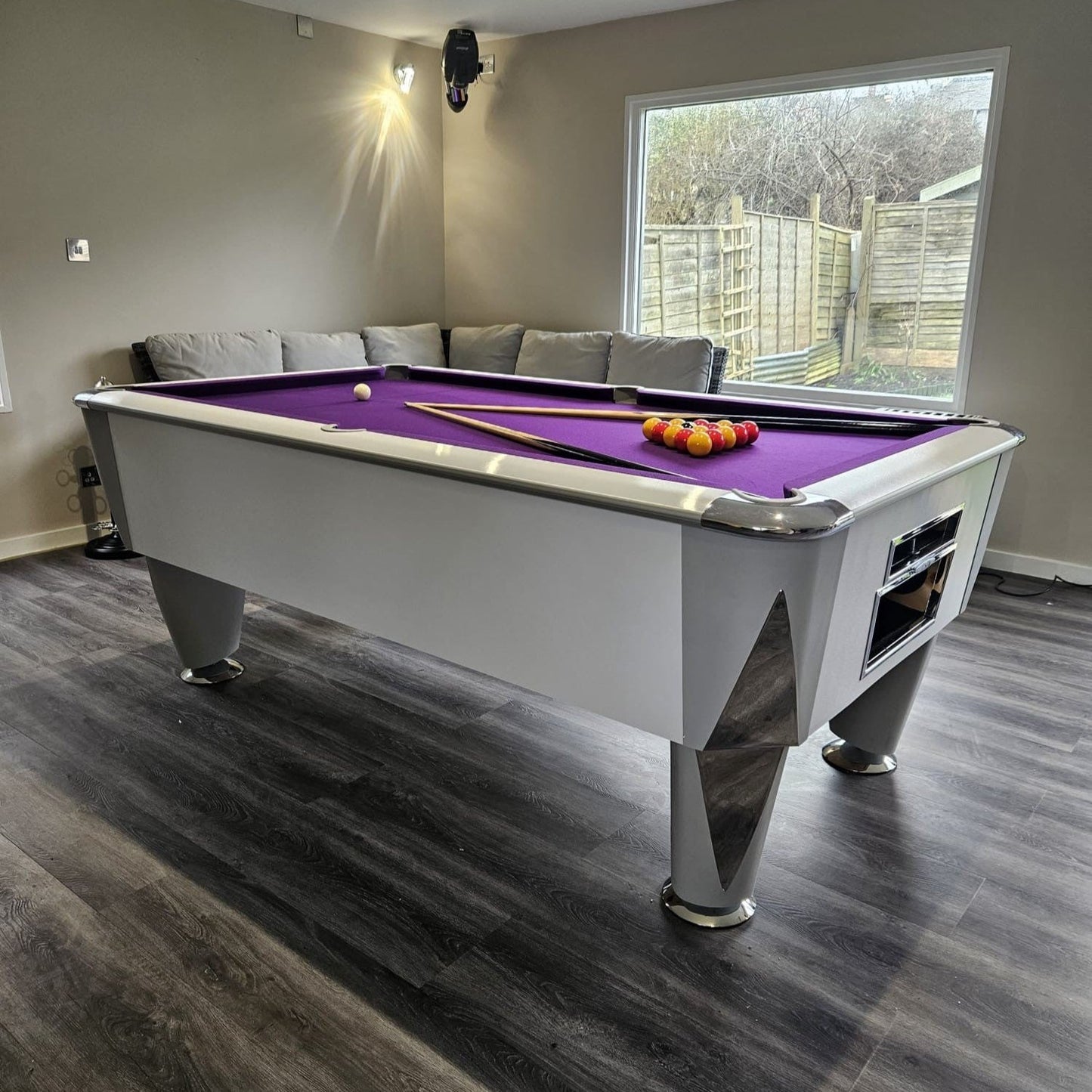 White SAM Atlantic Slate Pool Table