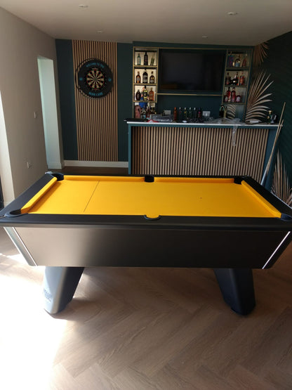 Cry Wolf Slate Pool Table - Matte Black - 6ft & 7ft