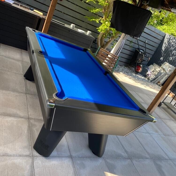 Cry Wolf Outdoor Slate Pool Table - Matte Black - 6ft & 7ft