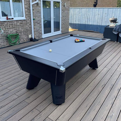 Cry Wolf Outdoor Slate Pool Table - Matte Black - 6ft & 7ft