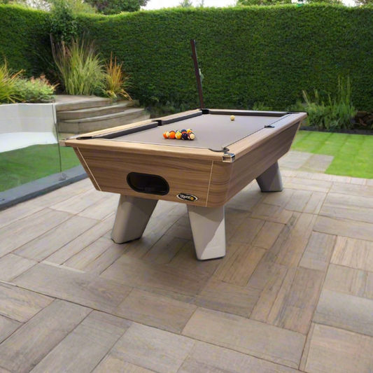 Cry Wolf Outdoor Slate Pool Table - Drift Wood - 6ft & 7ft