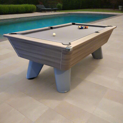 Cry Wolf Outdoor Slate Pool Table - Drift Wood - 6ft & 7ft