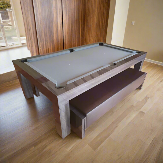 Duo Milano Pool Dining Table Metallic Elm - 6ft & 7ft