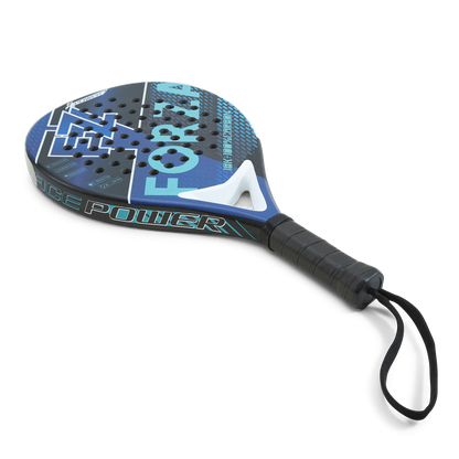 FZ FORZA Brace Power padel racket shown at an angle with its handle and wrist strap