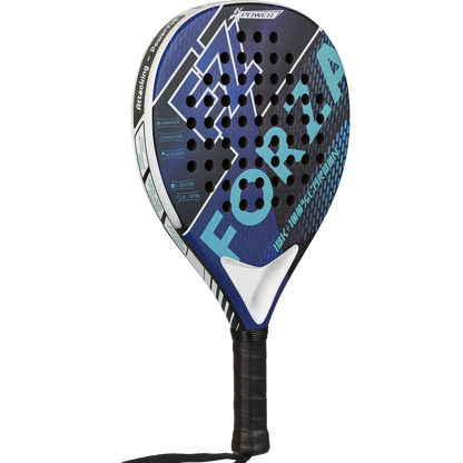 FZ FORZA Brace Power padel racket in blue, black and white