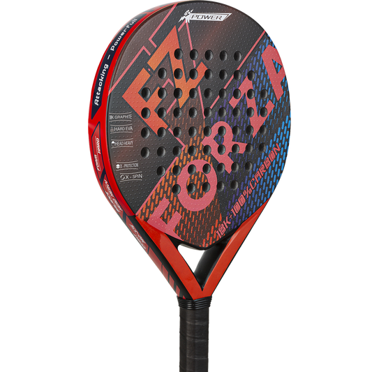 FZ FORZA Brace Spin padel racket in red and black