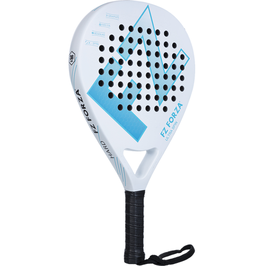 FZ FORZA Ultra Spin padel racket in white and blue