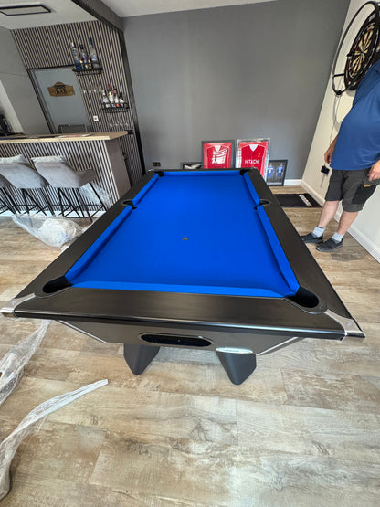 Cry Wolf Slate Pool Table - Matte Black - 6ft & 7ft
