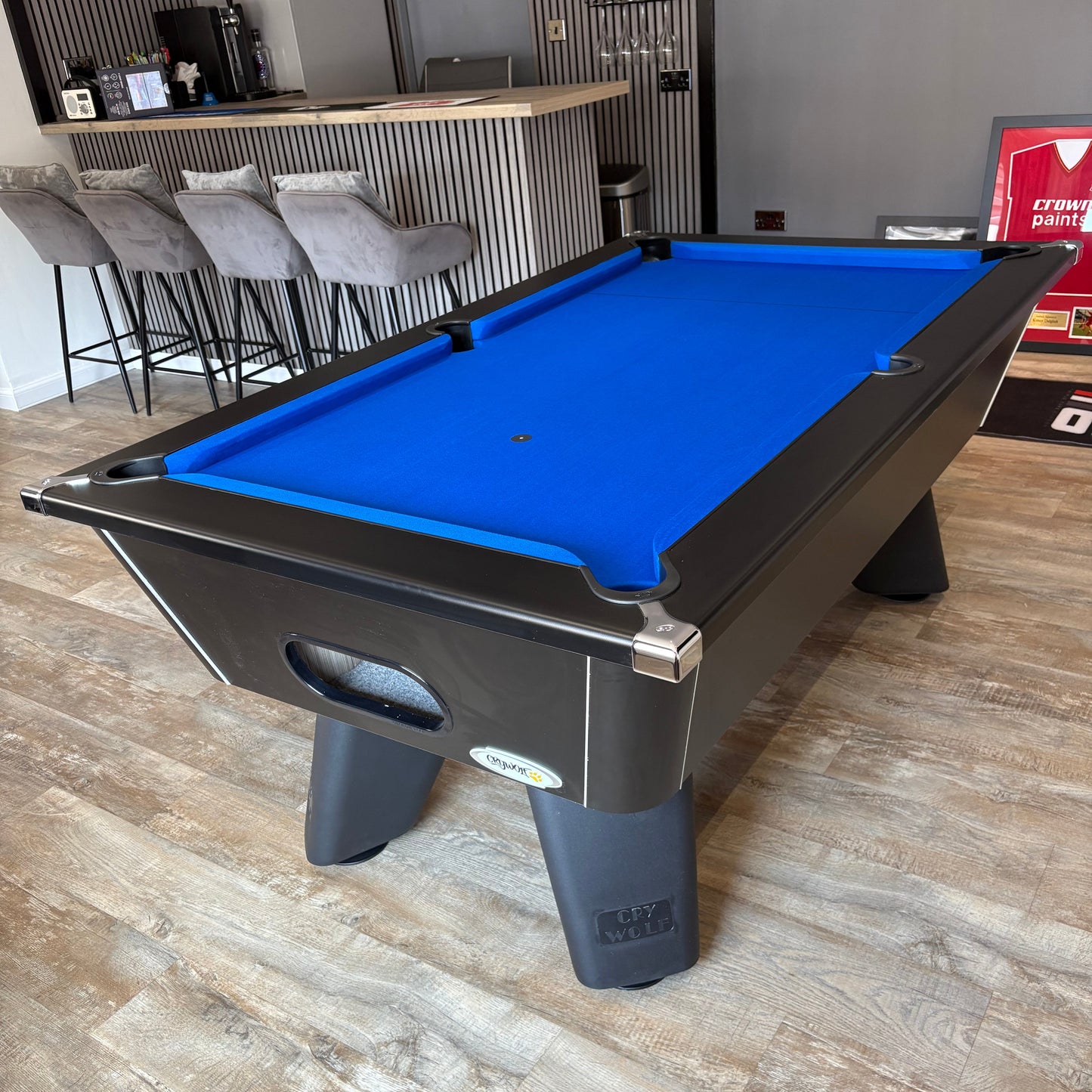 Cry Wolf Slate Pool Table - Matte Black - 6ft & 7ft