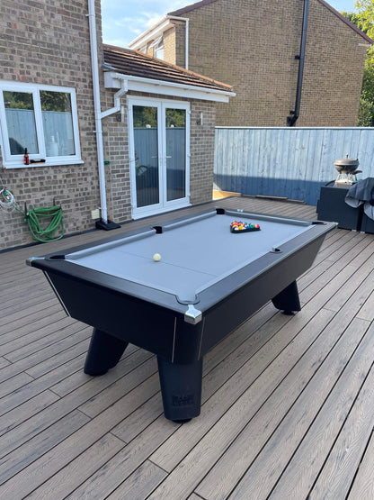 Cry Wolf Outdoor Slate Pool Table - Matte Black - 6ft & 7ft