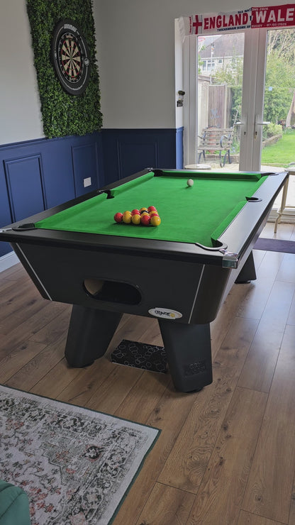 Cry Wolf Slate Pool Table - Matte Black - 6ft & 7ft