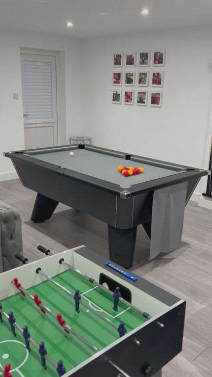 Cry Wolf Slate Pool Table - Matte Black - 6ft & 7ft