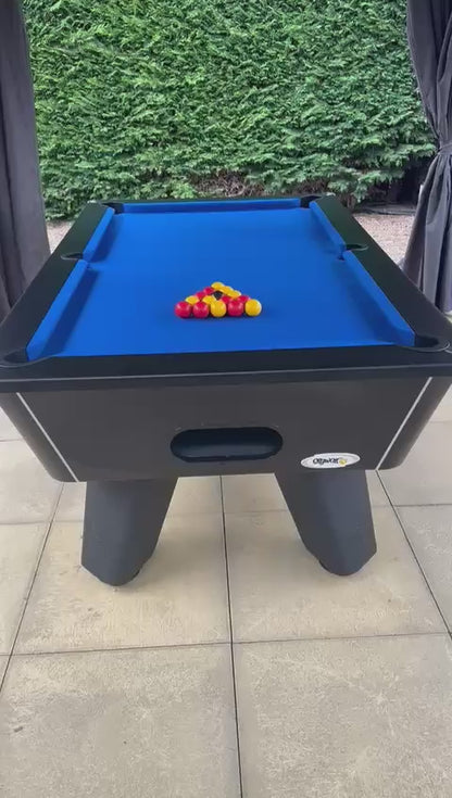 Cry Wolf Outdoor Slate Pool Table - Matte Black - 6ft & 7ft