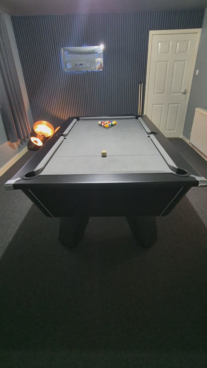 Cry Wolf Slate Pool Table - Matte Black - 6ft & 7ft