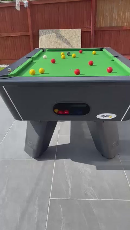 Cry Wolf Outdoor Slate Pool Table - Matte Black - 6ft & 7ft