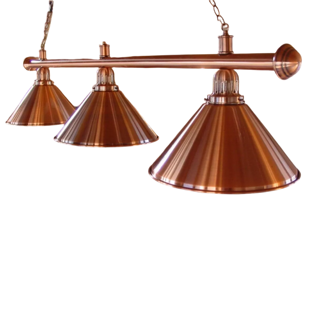 Brushed Copper Pool Table Light | 3-Light