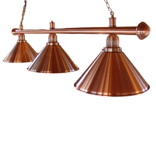 Brushed Copper Pool Table Light | 3-Light