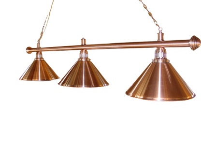 Brushed Copper Pool Table Light | 3-Light