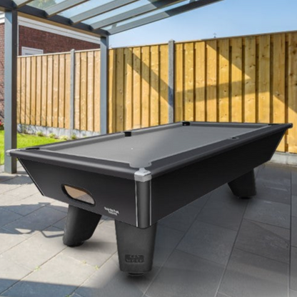 Cry Wolf Outdoor Slate Pool Table - Matte Black - 6ft & 7ft