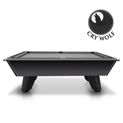 Cry Wolf Slate Pool Table - Matte Black - 6ft & 7ft