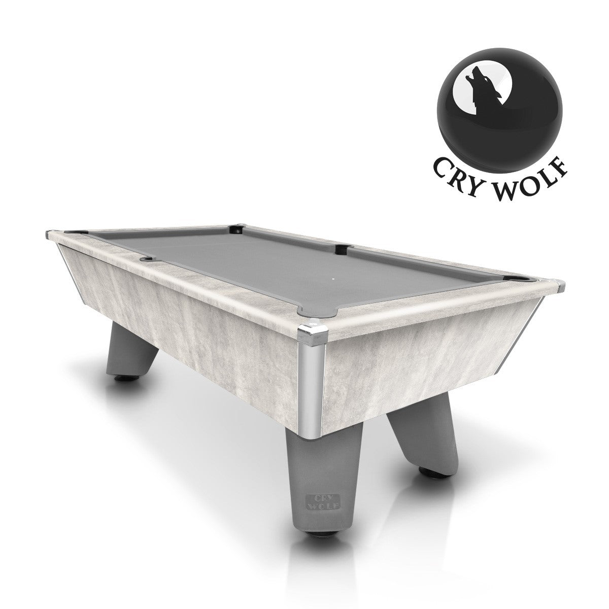 Cry Wolf Slate Pool Table - Urban Grey - 6ft & 7ft