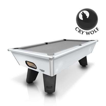 Cry Wolf Outdoor Slate Pool Table - Gloss White - 6ft & 7ft