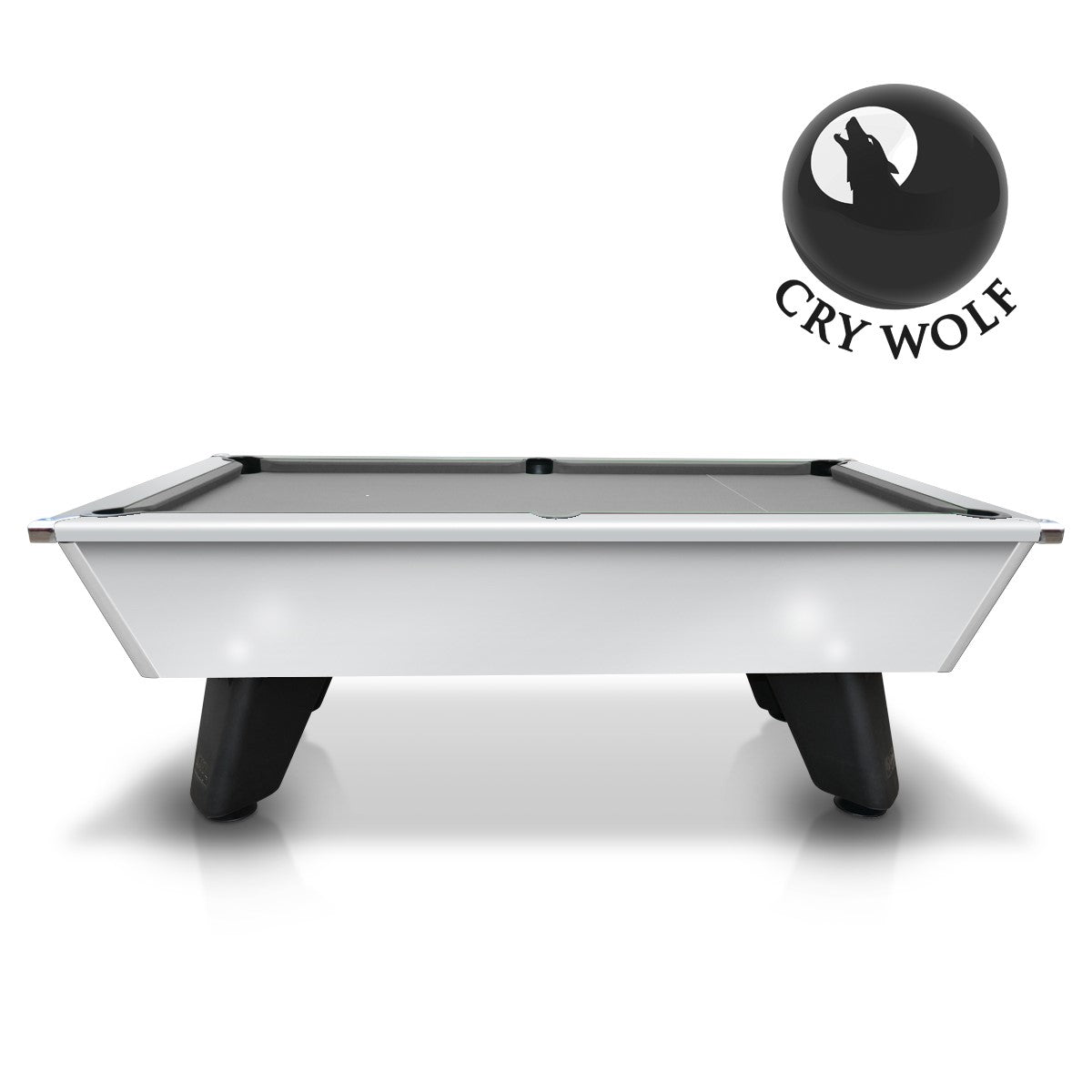 Cry Wolf Slate Pool Table - Gloss White - 6ft & 7ft