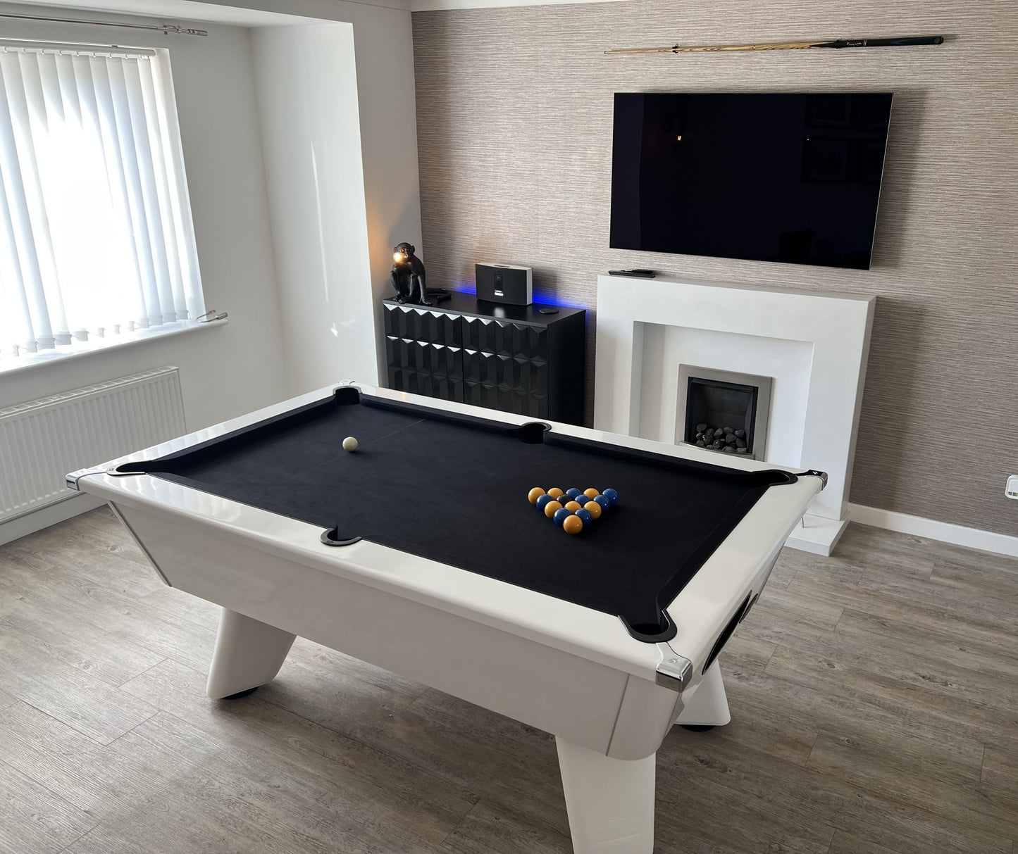 Cry Wolf Slate Pool Table - Gloss White - 6ft & 7ft
