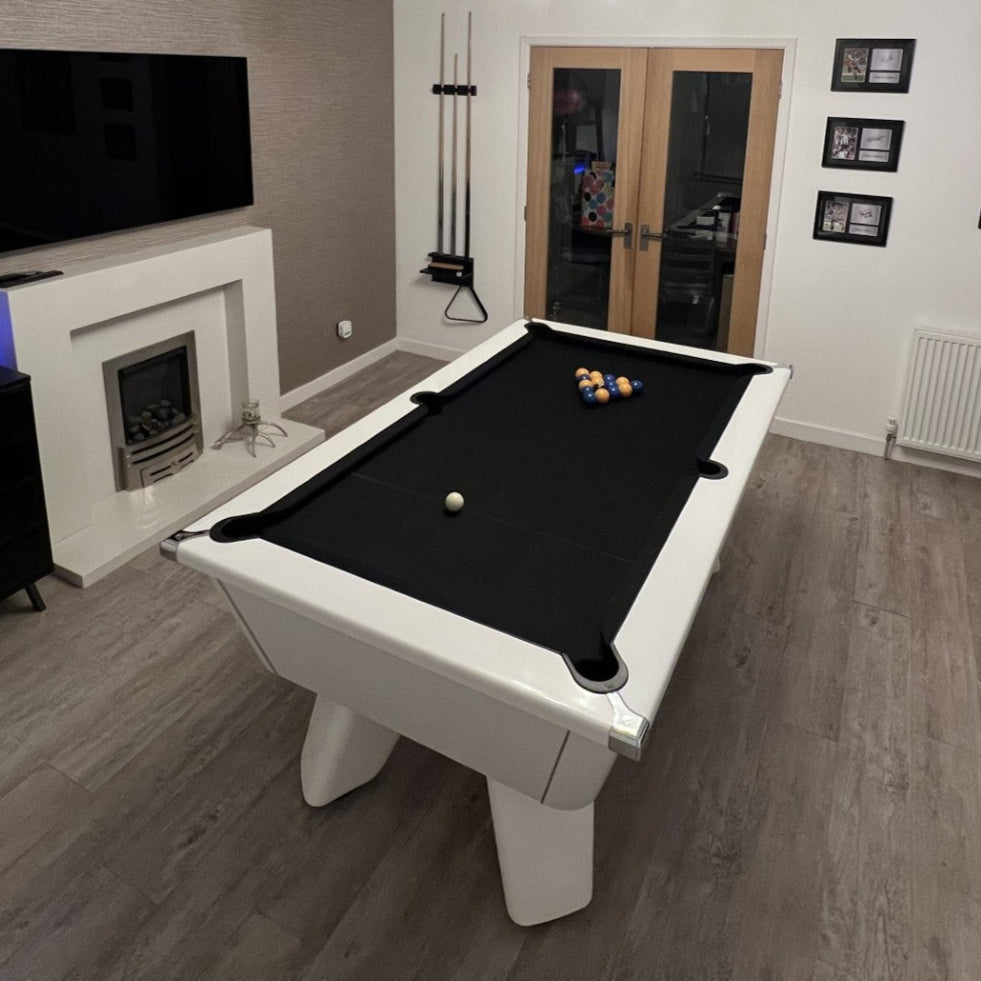 Cry Wolf Slate Pool Table - Gloss White - 6ft & 7ft