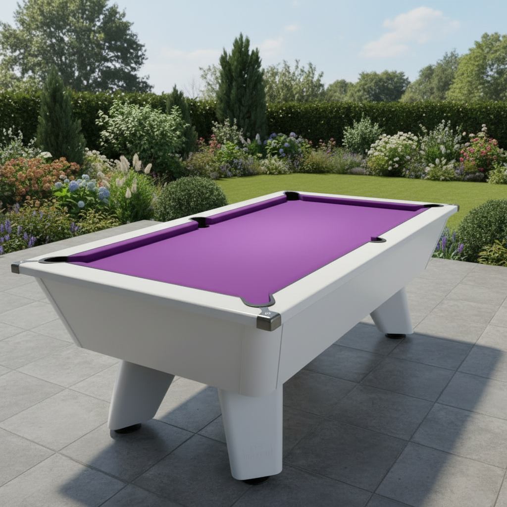 Cry Wolf Outdoor Slate Pool Table - White - 6ft & 7ft